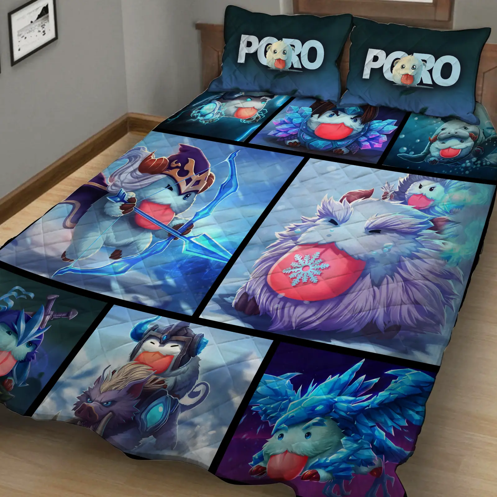 League Of Legends Poro Complication 3D Quilt Bed Set
