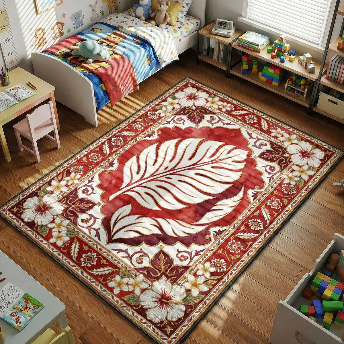 Lilo Leaf Pattern Rug — Lilo and Stitch Cartoon Area Rug