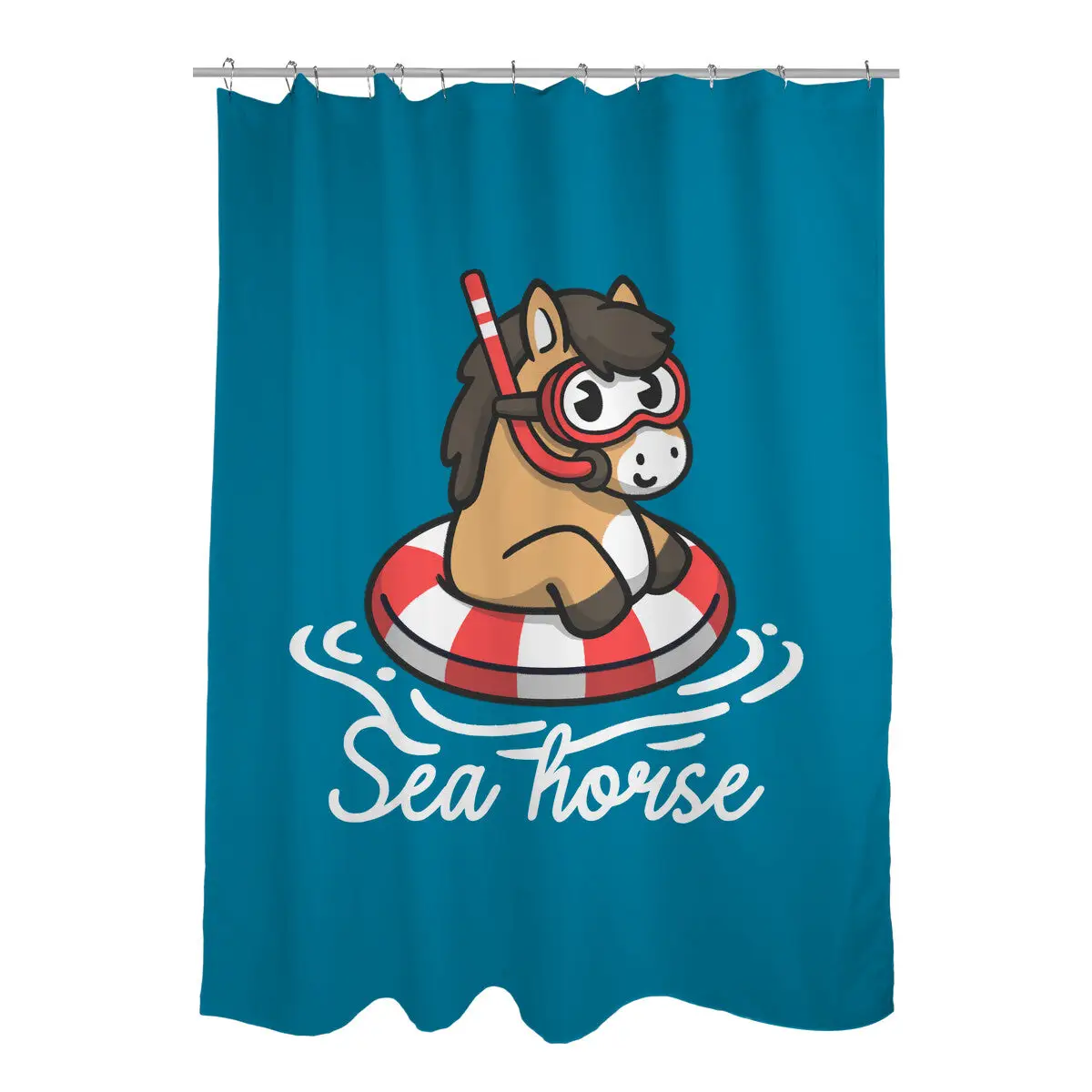 Literal Sea Horse Shower Curtains