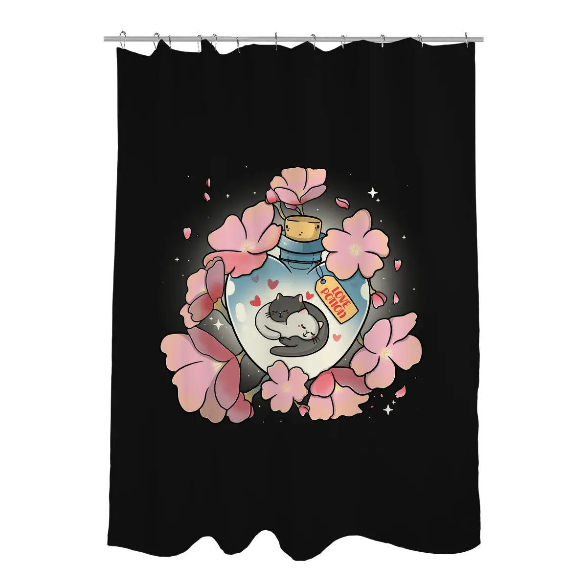 Love Meow Shower Curtains