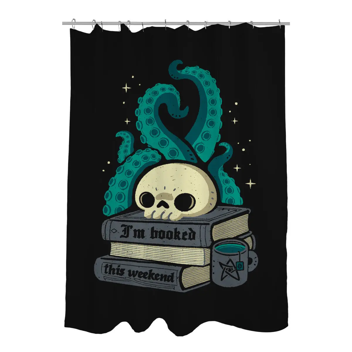 Lovecraftian Books Lover Shower Curtains