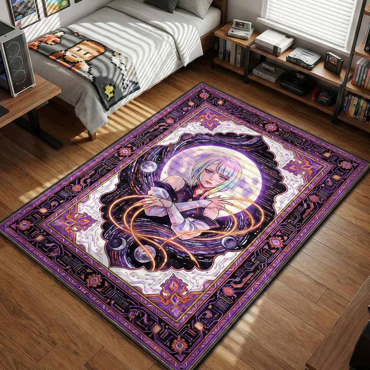 Lucy Netrunner Moon Rug - Cyberpunk Edgerunners Chair Mat