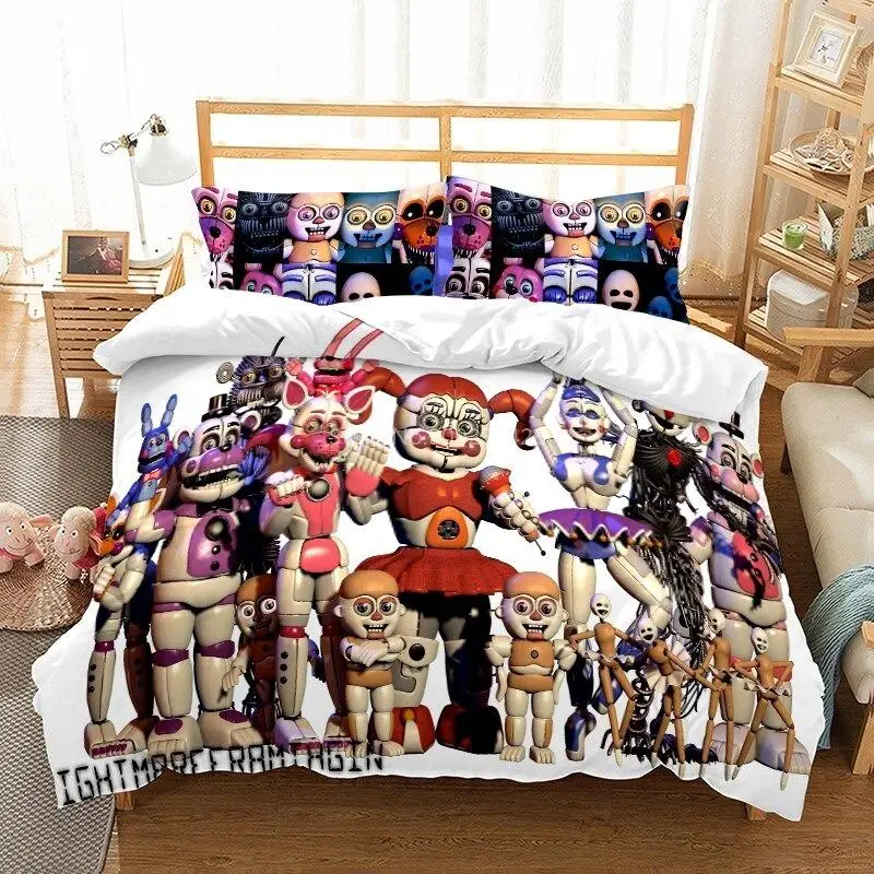 Luxury Bedding Sets Five Nights At Freddy's 3D Children Cartoon Queen King Size