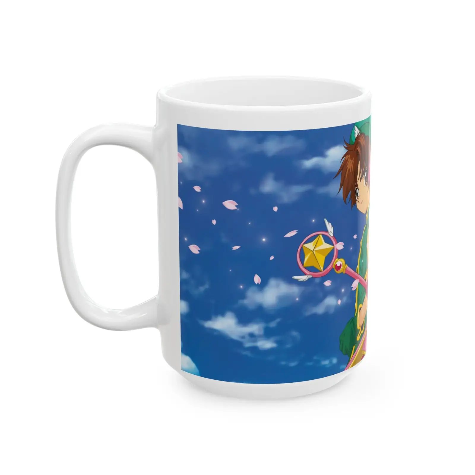 Magical Sakura Pair Ceramic Mug Perfect for Anime Fans