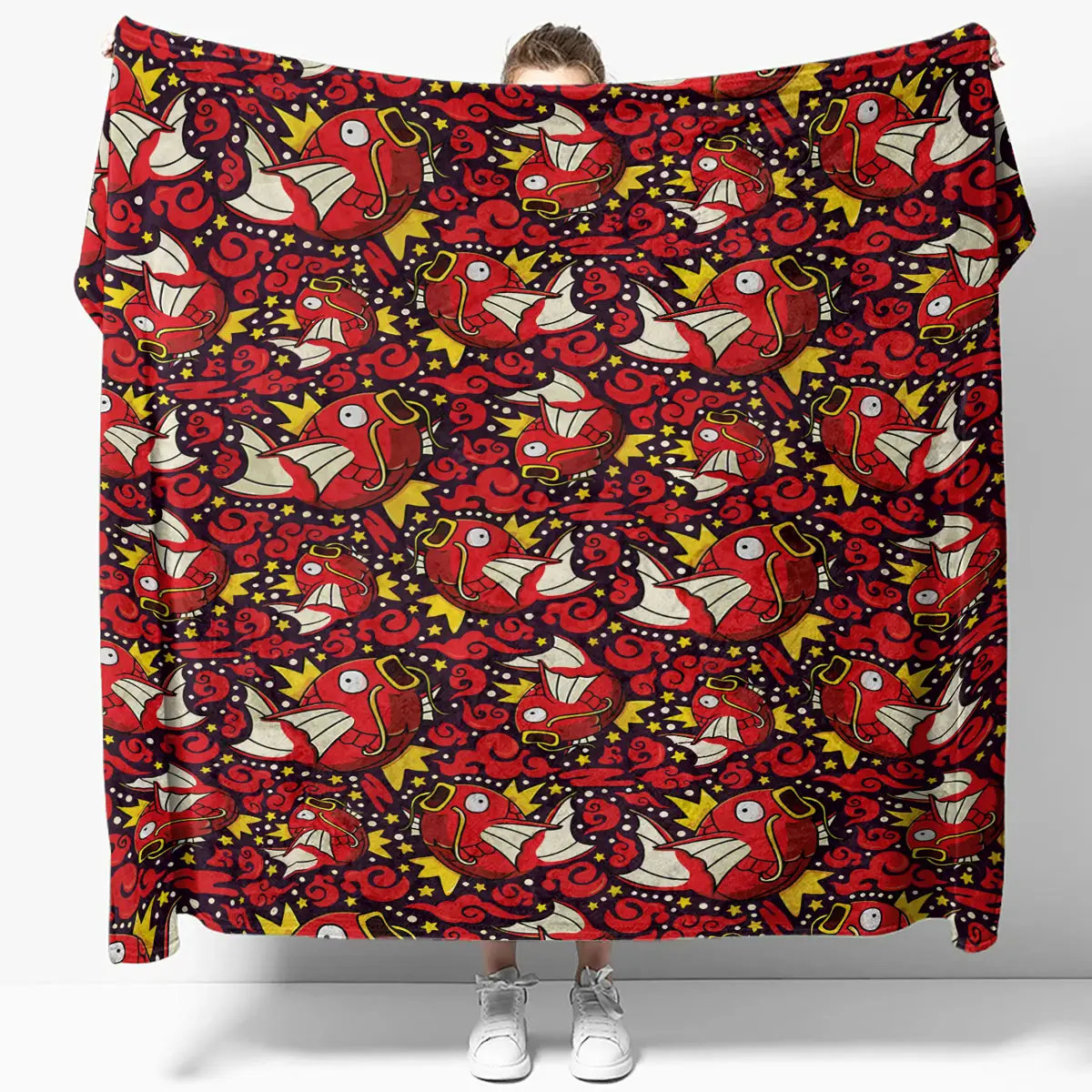 Magikarp Chaos Pattern Pokemon Quilt Blanket - Anime Comforts – Cozy Anime Bedding, Blankets & Home Essentials