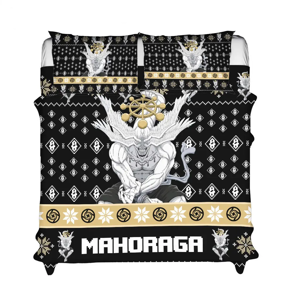 Mahoraga Xmas Polyester Duvet Cover Set