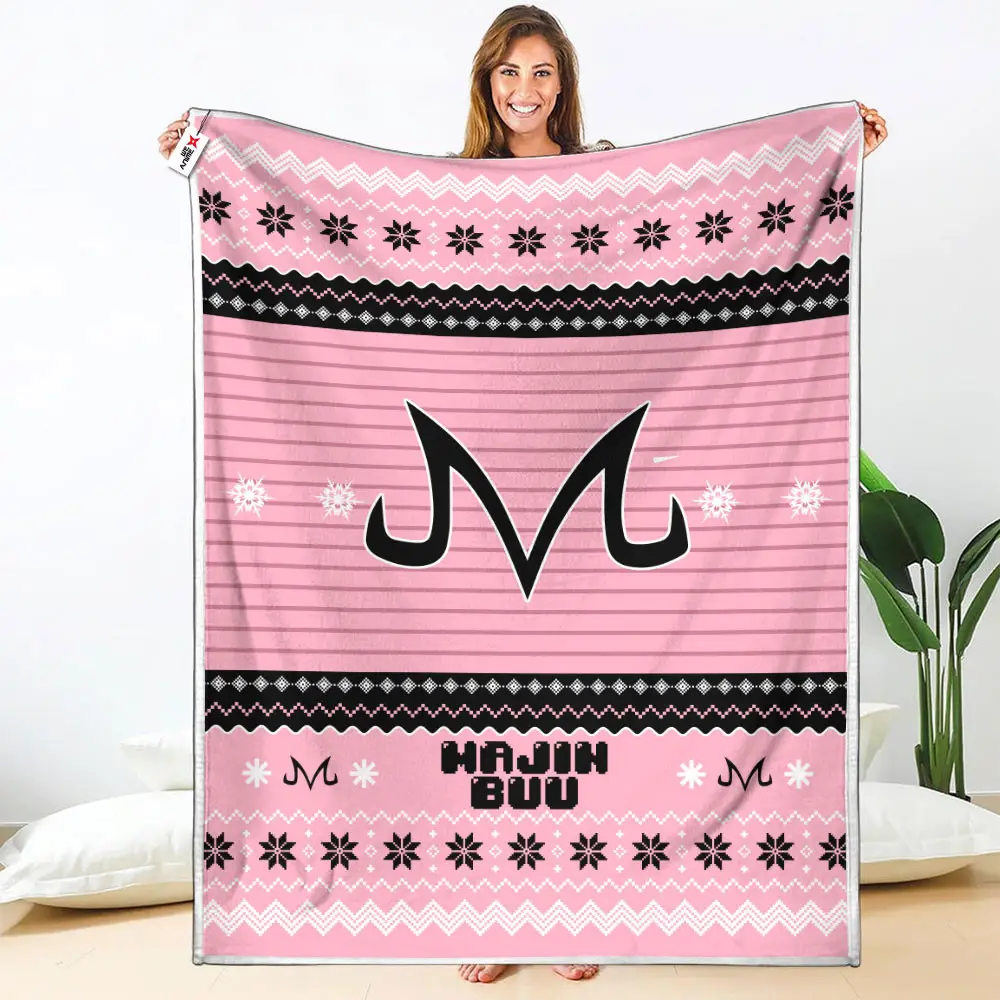 Majin Buu Demon Mark Blanket Ugly Christmas Symbol Anime