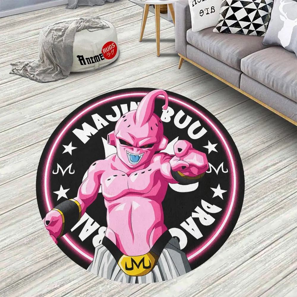 Majin Buu Round Rug Custom Circle Carpet