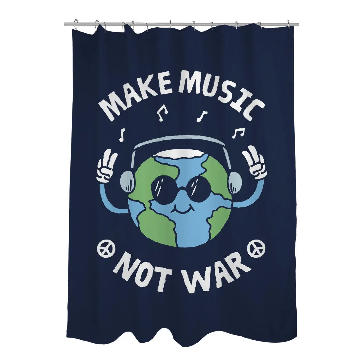 Make Music Not War Shower Curtains