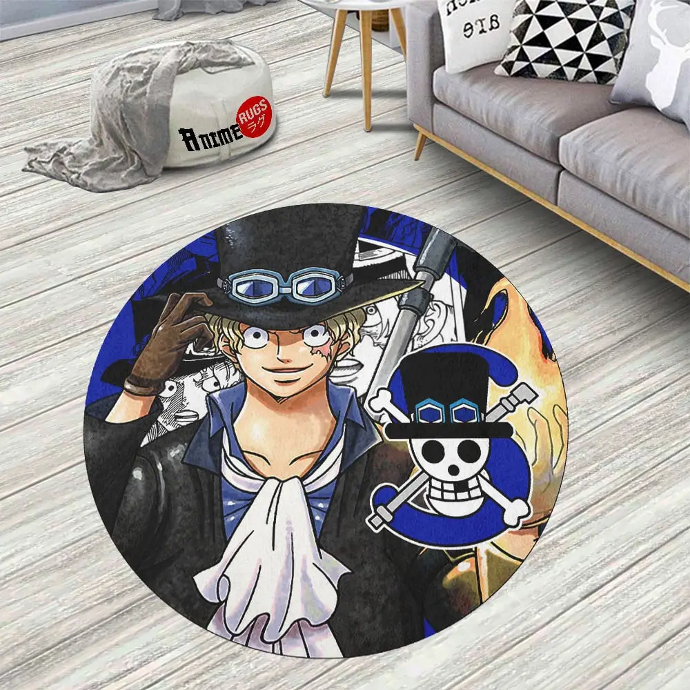 Manga Sabo Round Rug Custom Circle Carpet