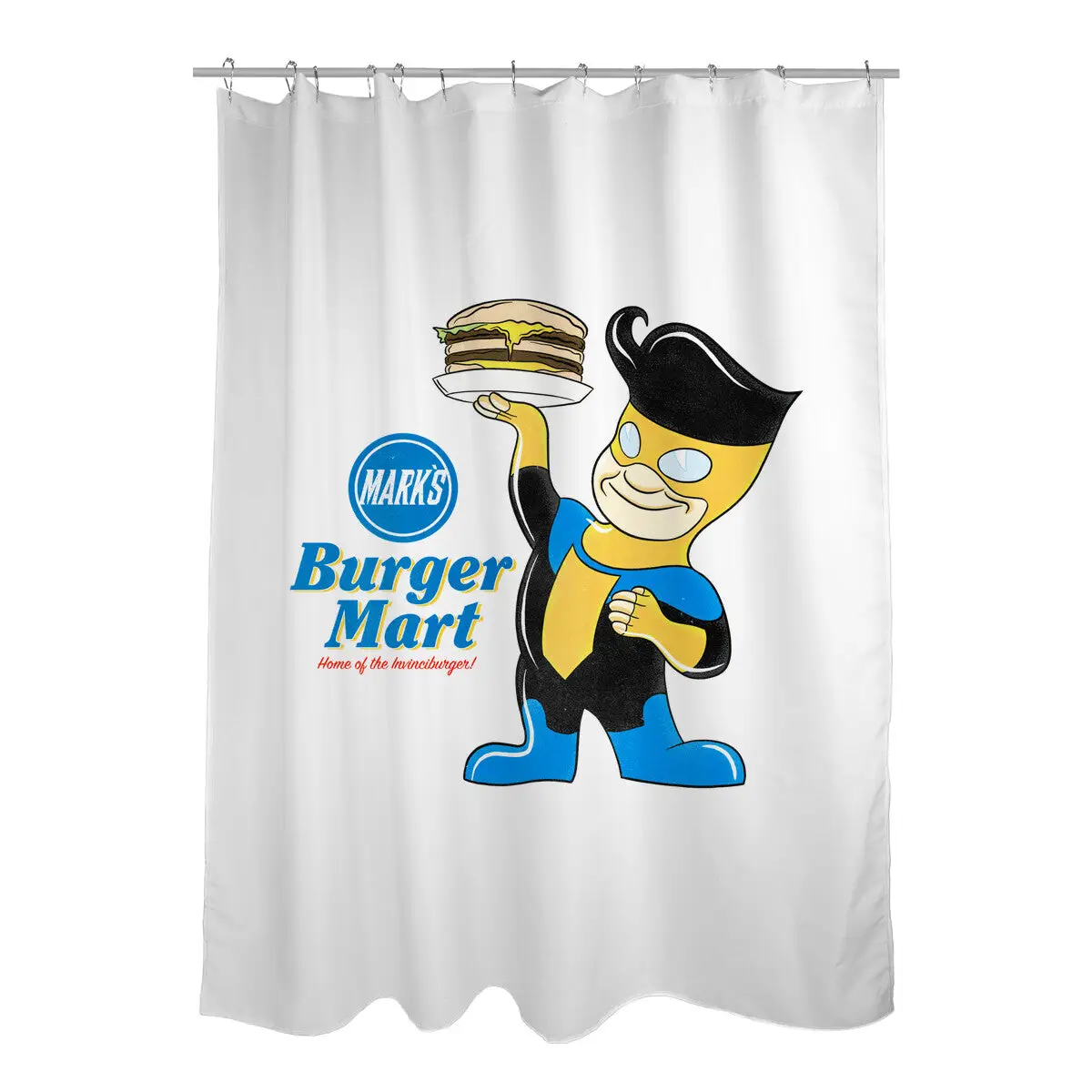 Mark's Burger Mart Shower Curtains