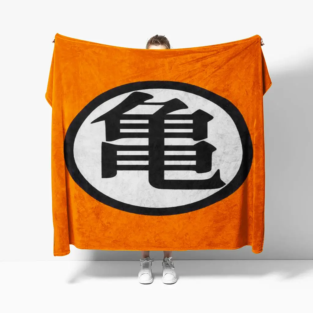 Master Roshi Kame Symbol Orange Fleece Blanket