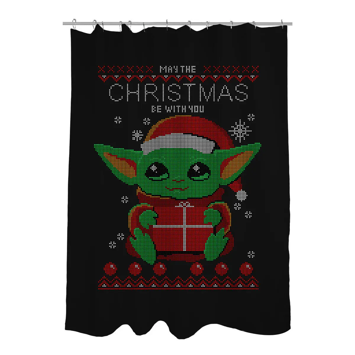 May The Christmas Be With You Shower Curtains
