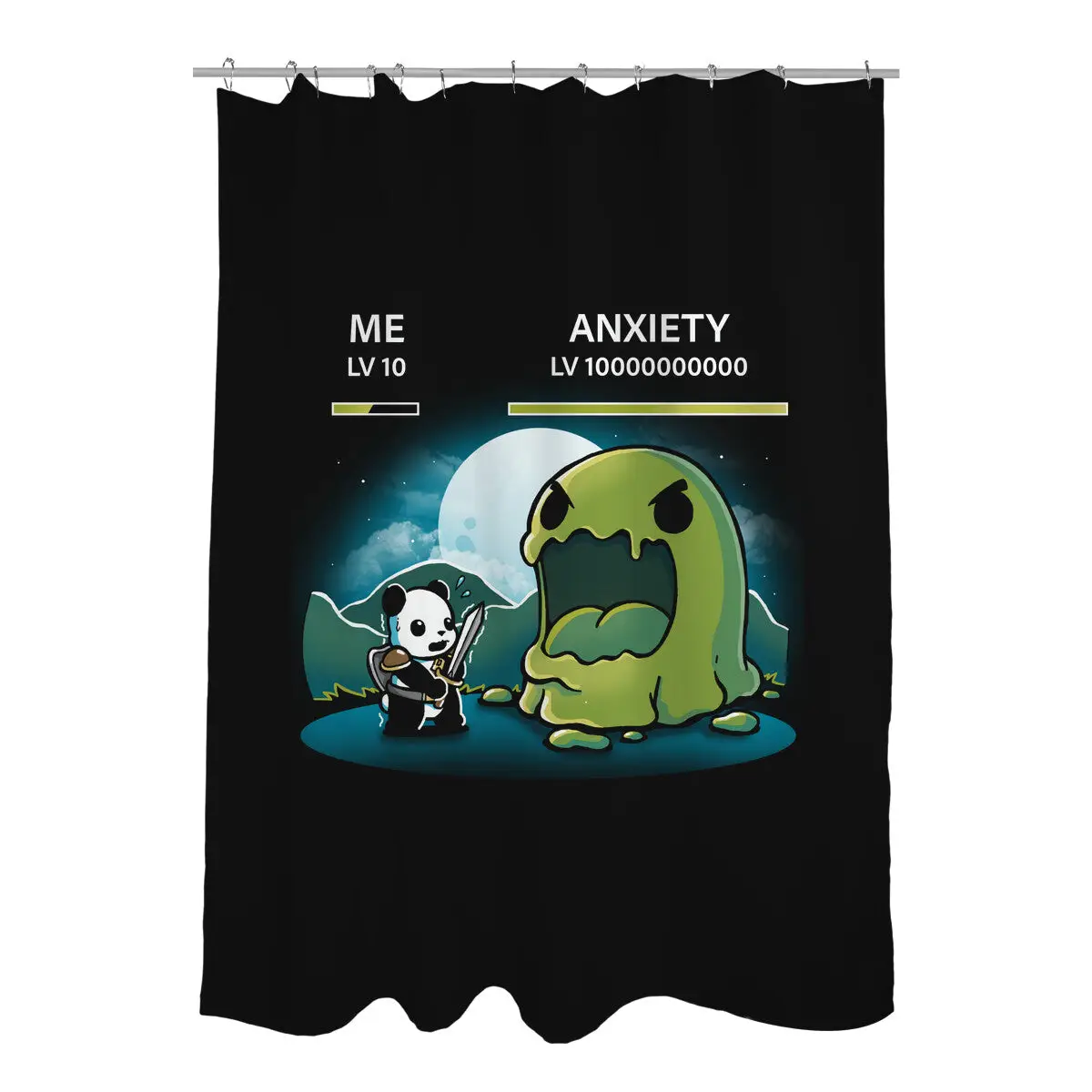 Me Vs Anxiety Shower Curtains