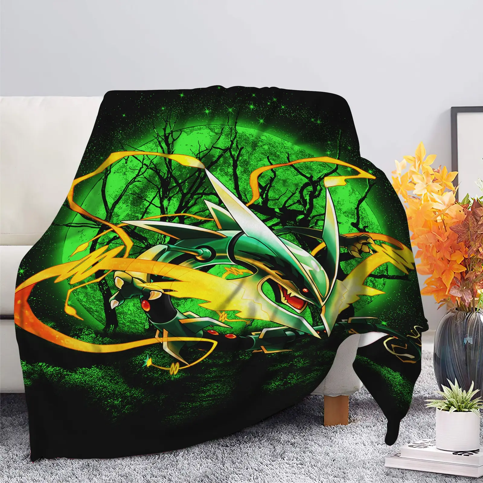Mega X Rayquaza Moonlight Blanket