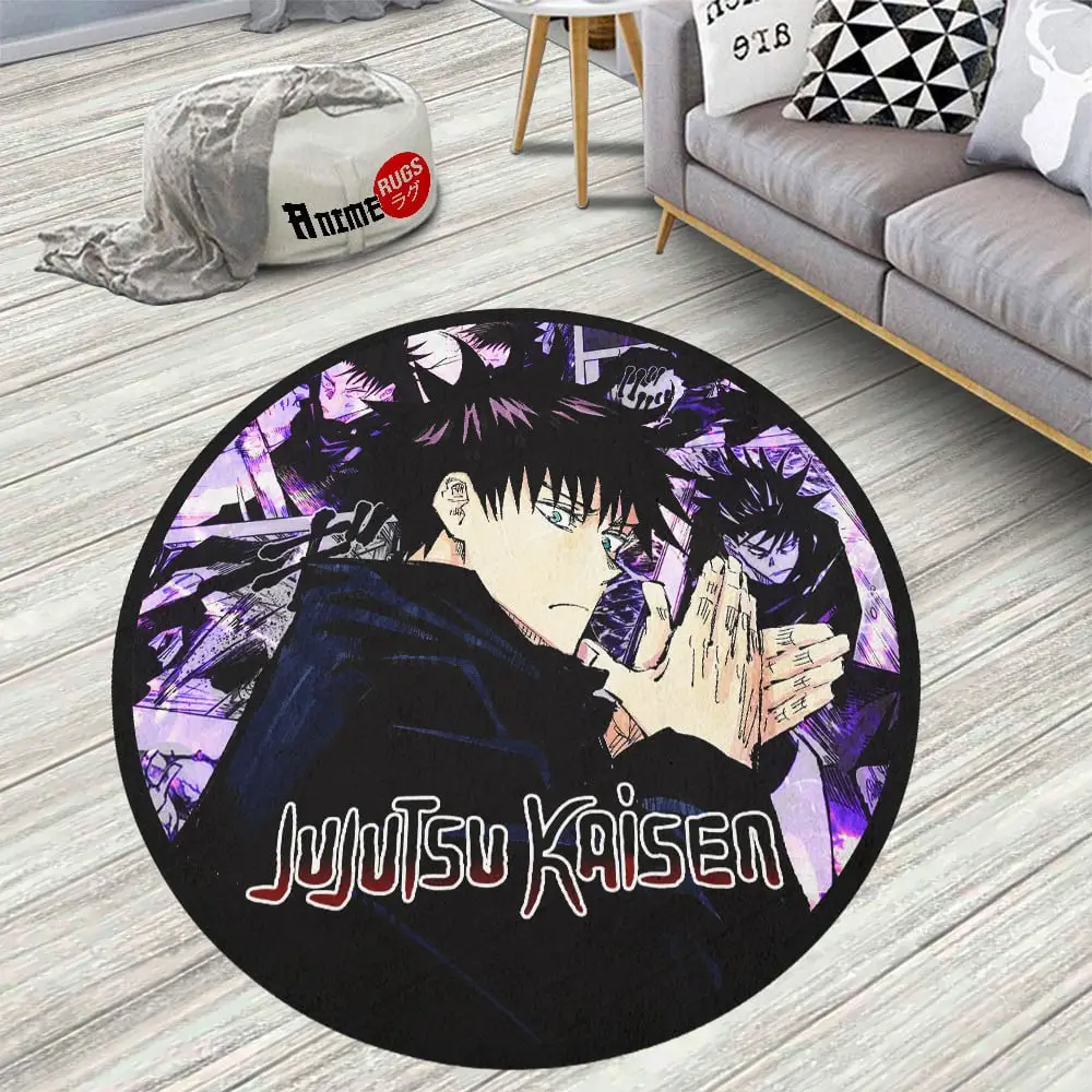Megumi Fushiguro Skid-Proof Round Rug