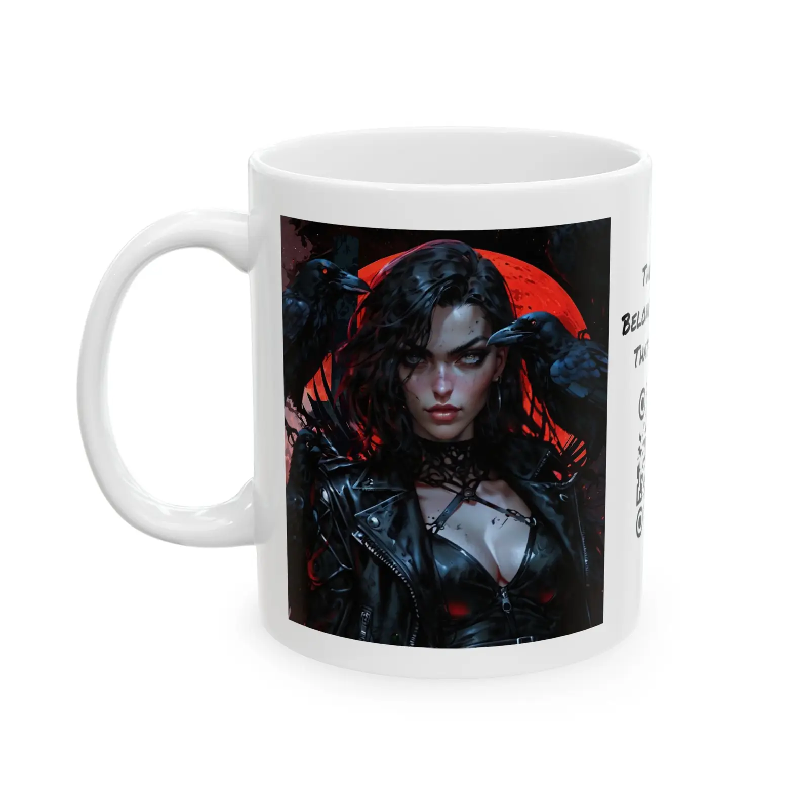 Melancholy | HD Graphic | Dark Art | A Murder Of Crows | Goth | Coffee | Tea | Hot Chocolate | Ceramic Mug | 11oz