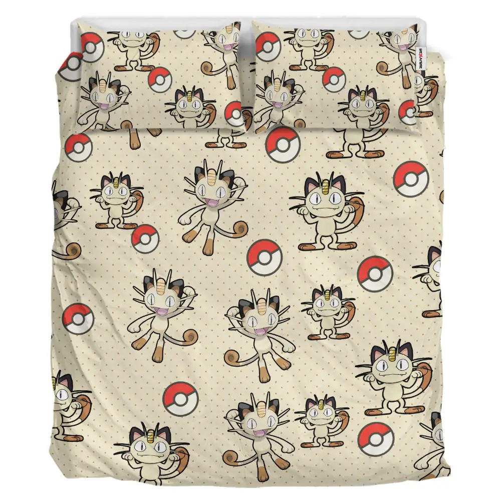 Meowth Custom Anime Bedding Set