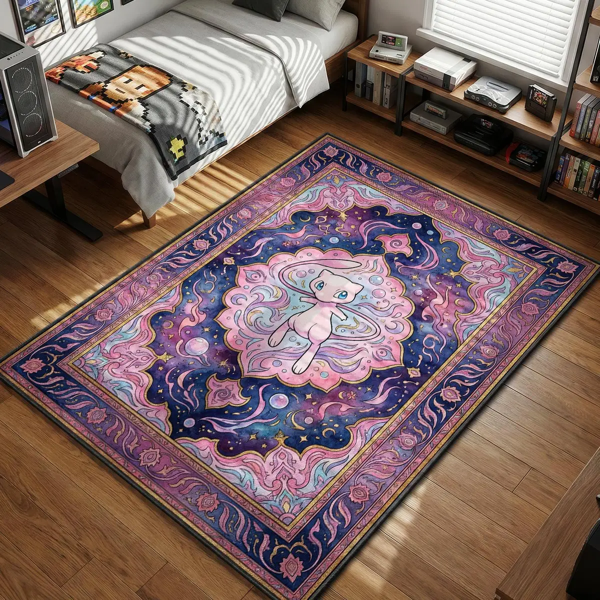 Mew Psychic Bubble Rug - Pokemon Chair Mat