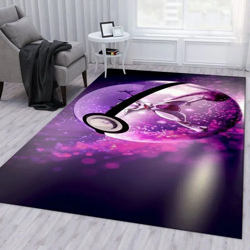 Mewtwo Pokemon Ball Rug Home Decor