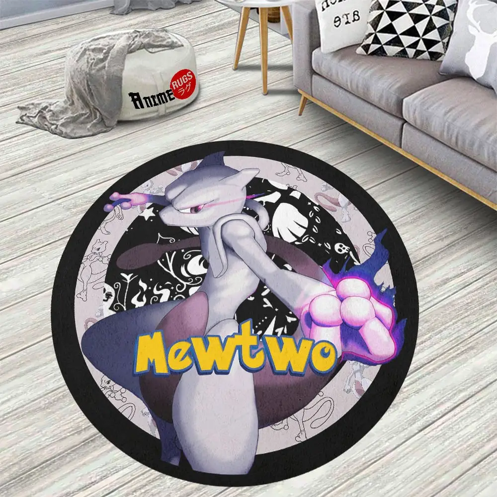 Mewtwo Skid-Proof Round Rug