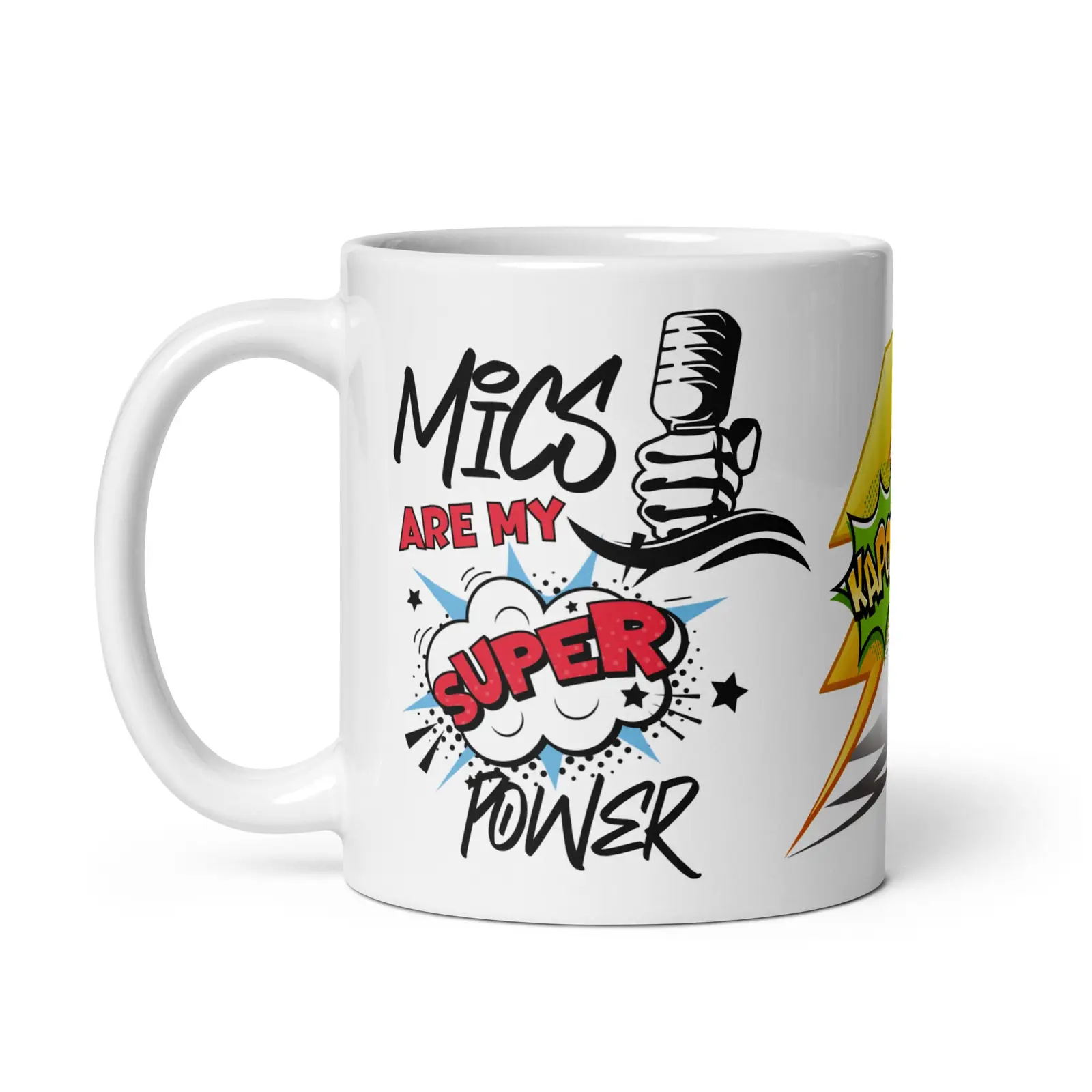 MICS Are My Super Power: HOT MIC: Classic White Ceramic Glossy Mug