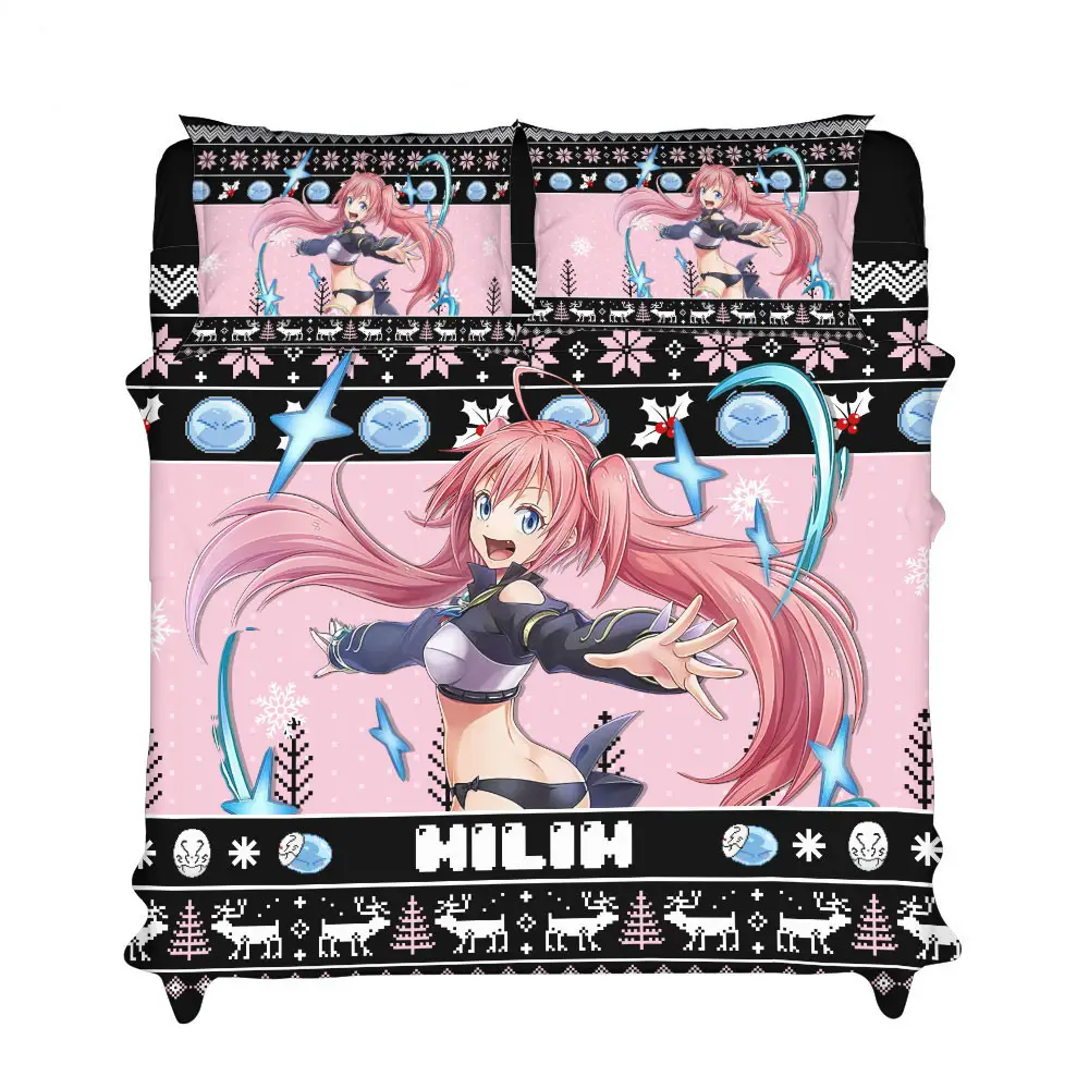 Milim Nava Xmas Bedding Set Bed Room Home Decor For Anime Fans