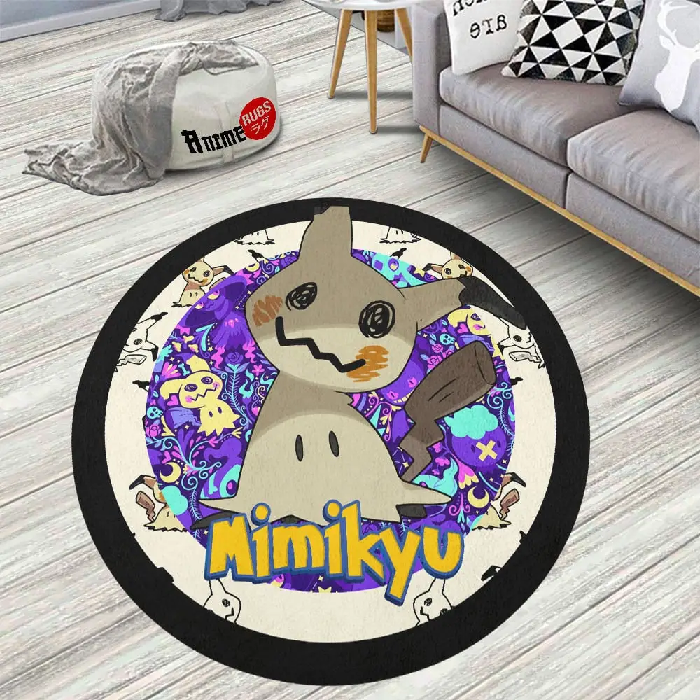 Mimikyu Skid-Proof Round Rug