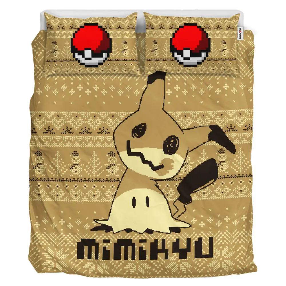 Mimikyu Xmas Polyester Duvet Cover Set