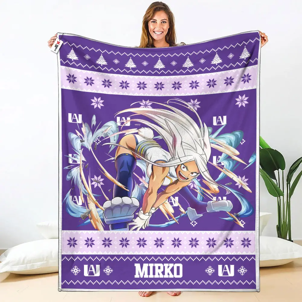 Mirko Blanket Ugly Christmas My Hero Academia Anime