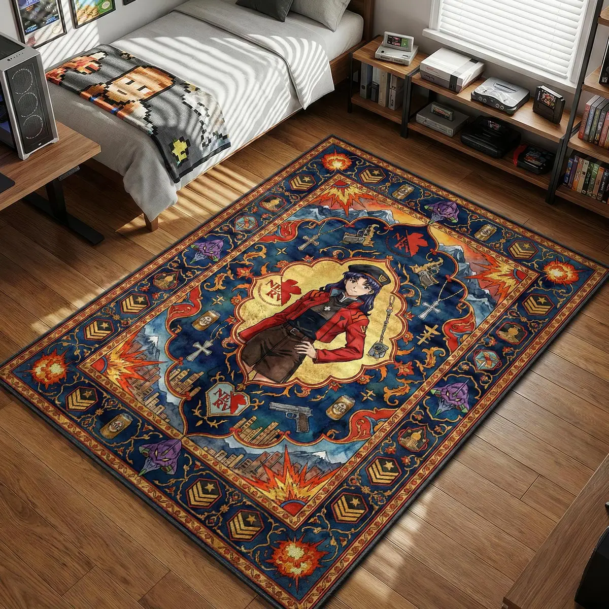 Misato Katsuragi Tactical Commander Rug - Evangelion Chair Mat