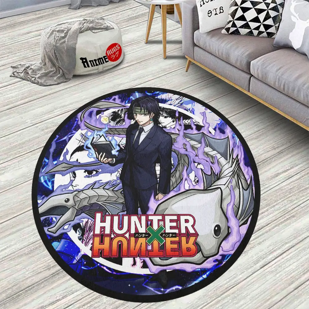 Mix Manga Chrollo Lucilfer Skid-Proof Round Rug