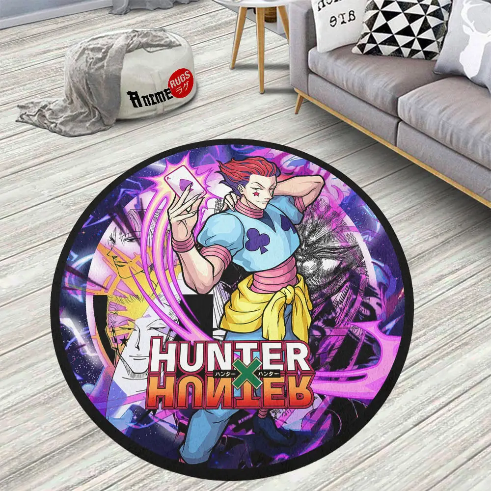 Mix Manga Hisoka Skid-Proof Round Rug