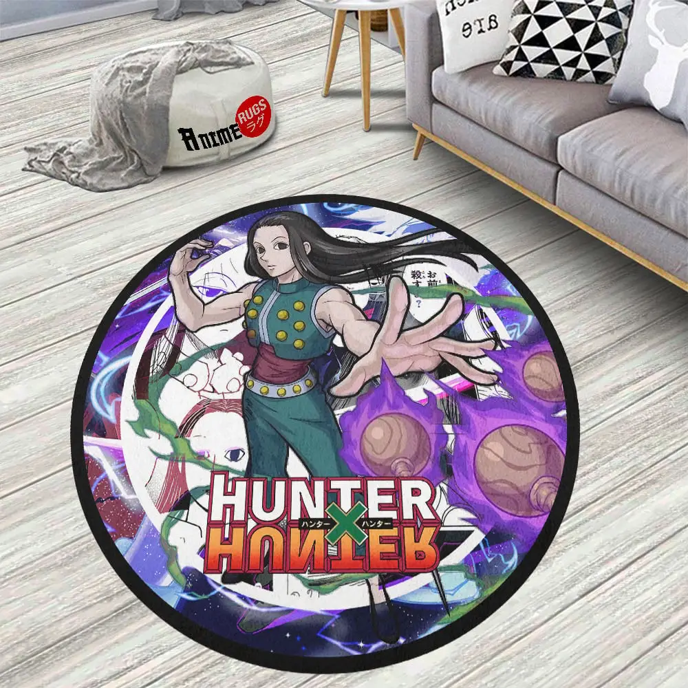 Mix Manga Illumi Zoldyck Skid-Proof Round Rug