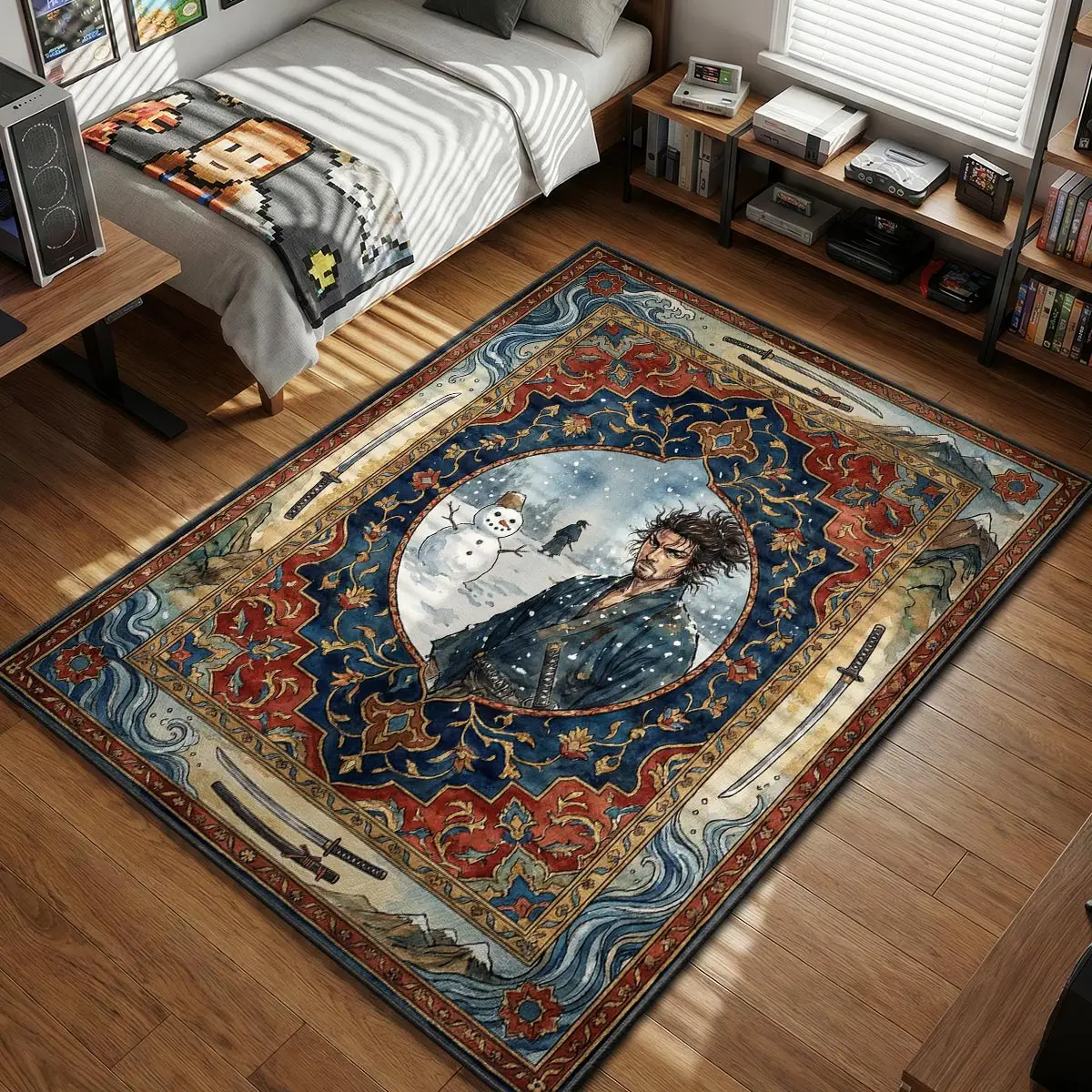 Miyamoto Musashi Snowman Rug - Vagabond Chair Mat