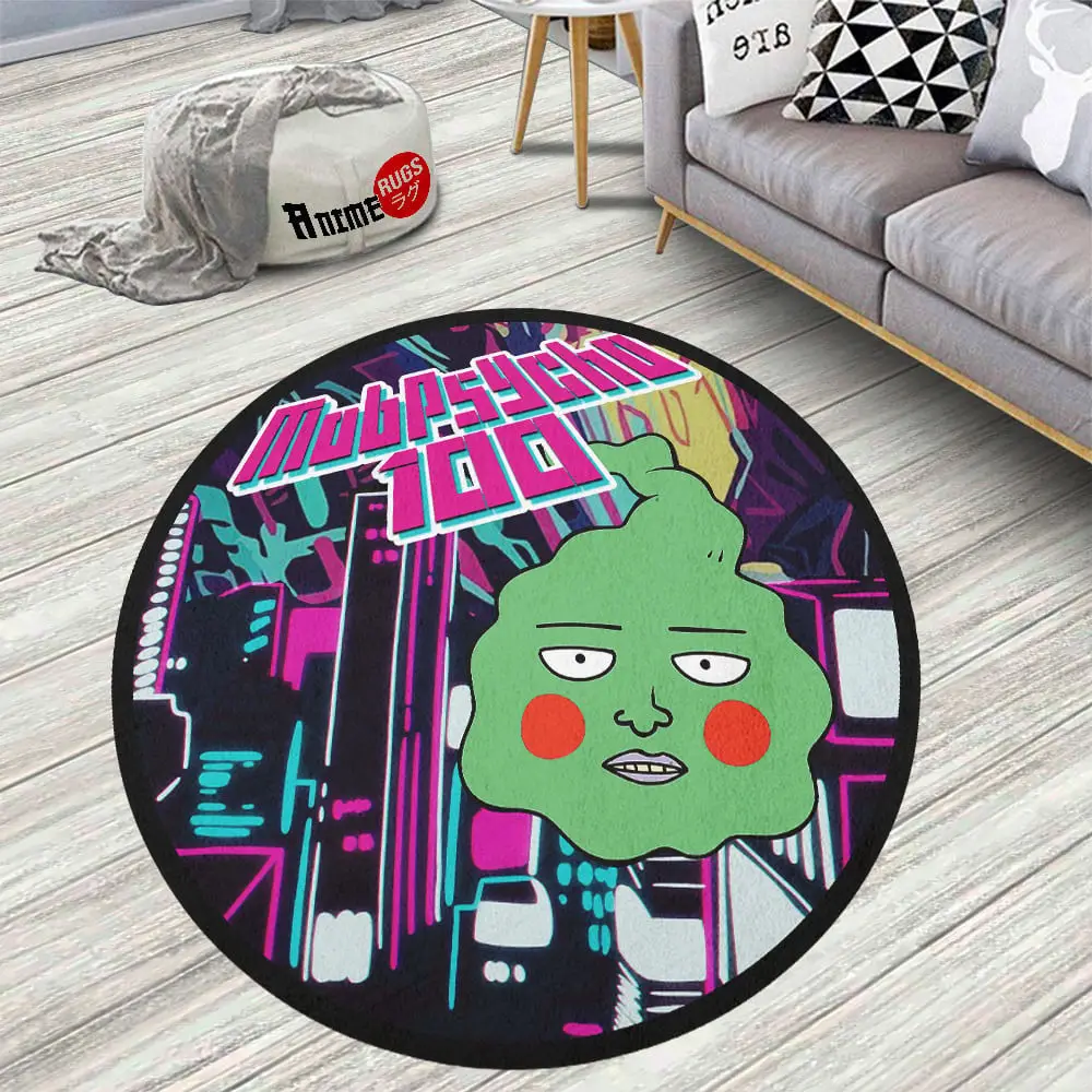 Mob Psycho 100 Ekubo Skid-Proof Round Rug