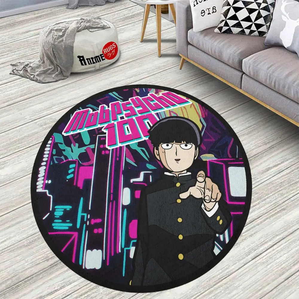 Mob Psycho 100 Shigeo Kageyama Skid-Proof Round Rug