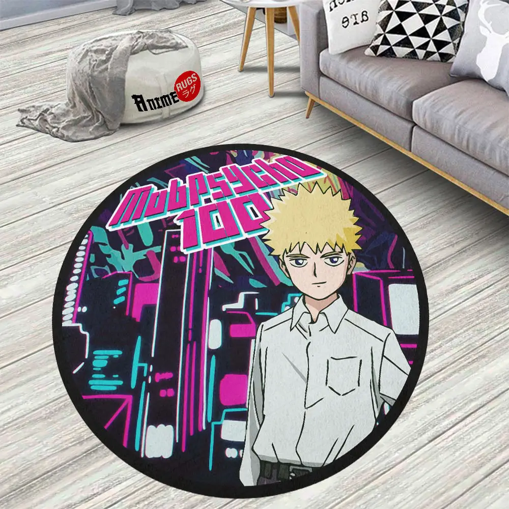 Mob Psycho 100 Teruki Hanazawa Skid-Proof Round Rug