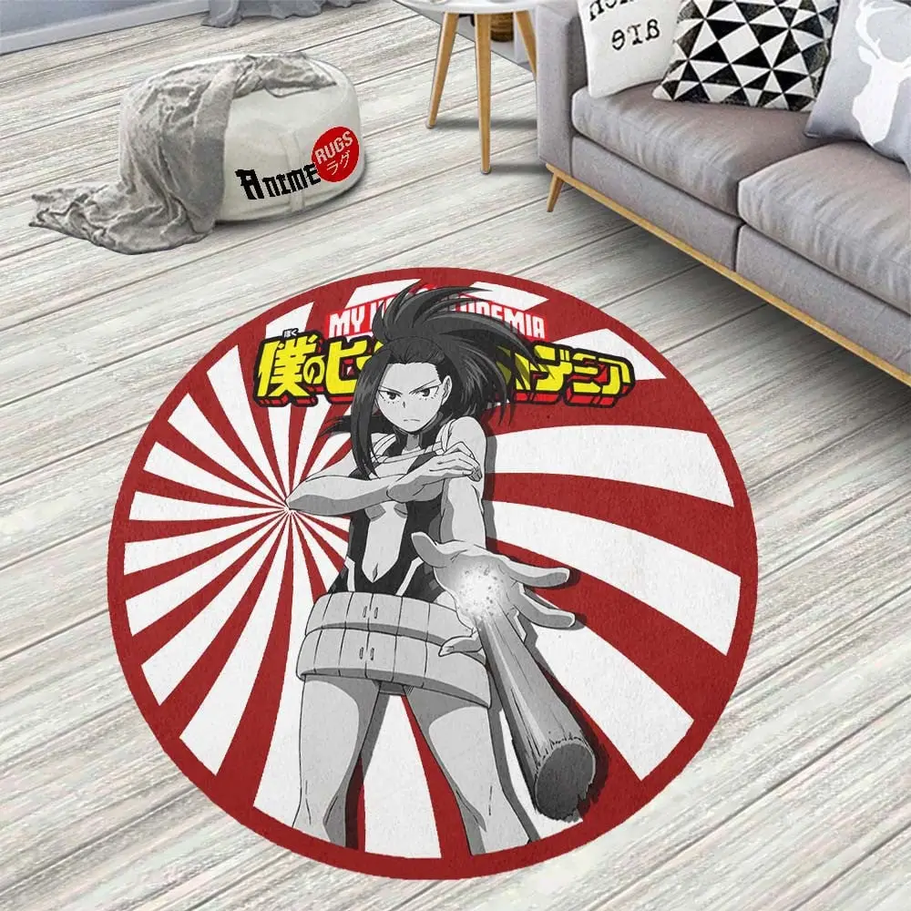 Momo Yaoyorozu Round Rug Custom Anime Room Mats
