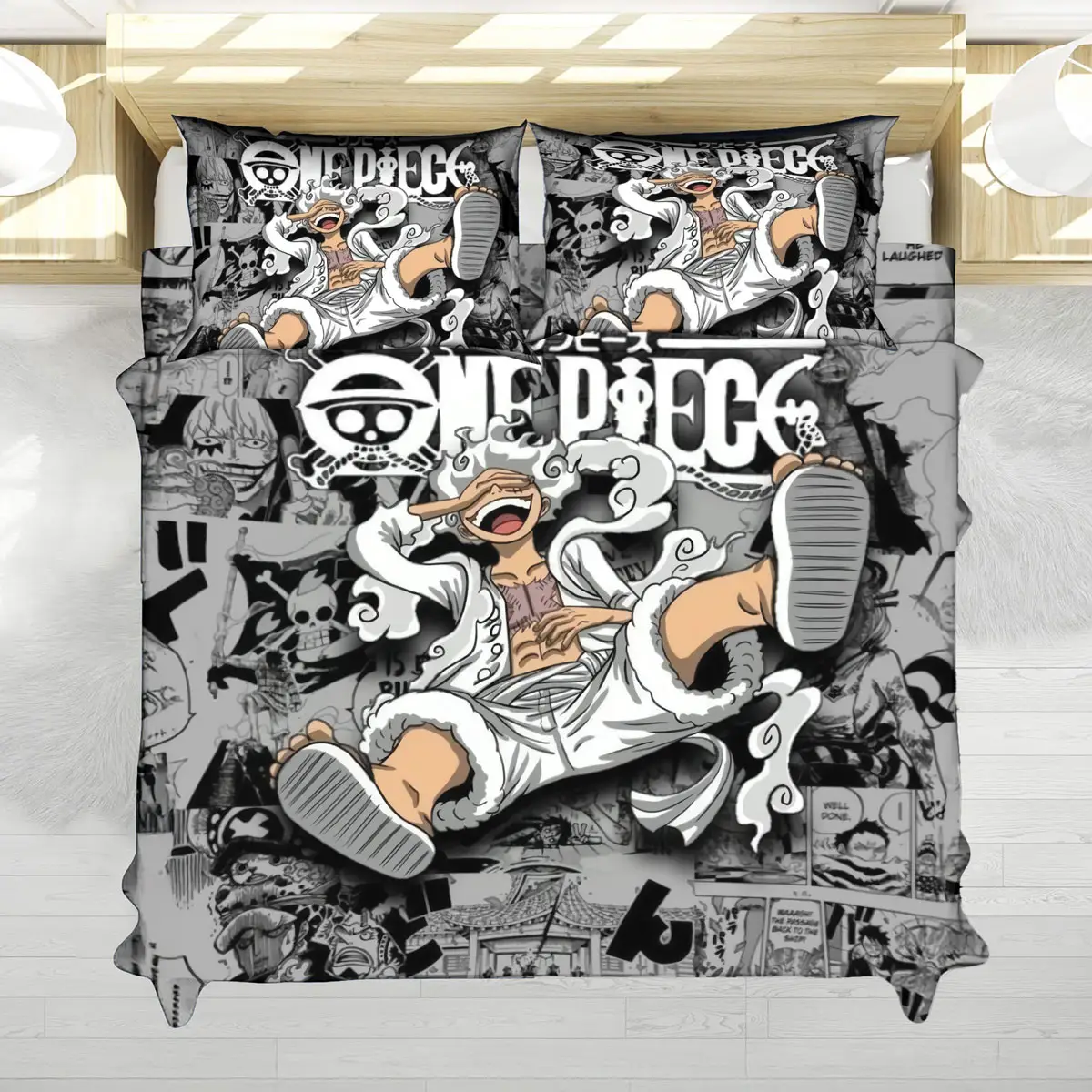 Monkey D. Luffy Gear 5 Manga Collage Anime Bedding Set