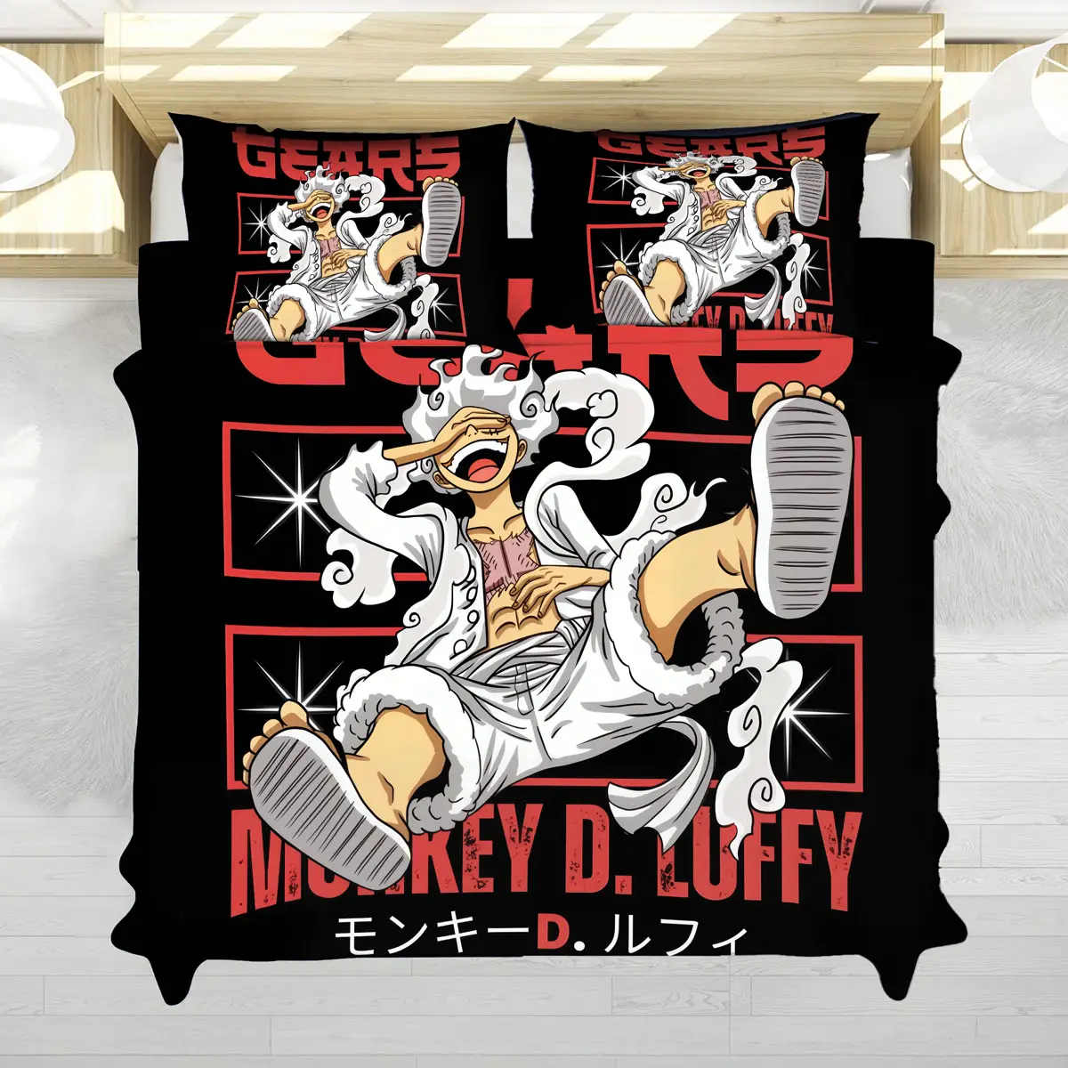 Monkey D. Luffy Gear 5 Street Style Anime Bedding Set