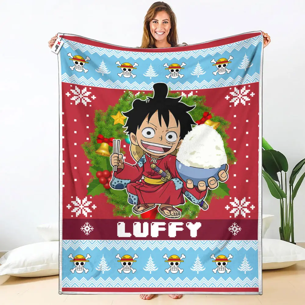 Monkey D. Luffy Wano Arc Blanket Custom Anime
