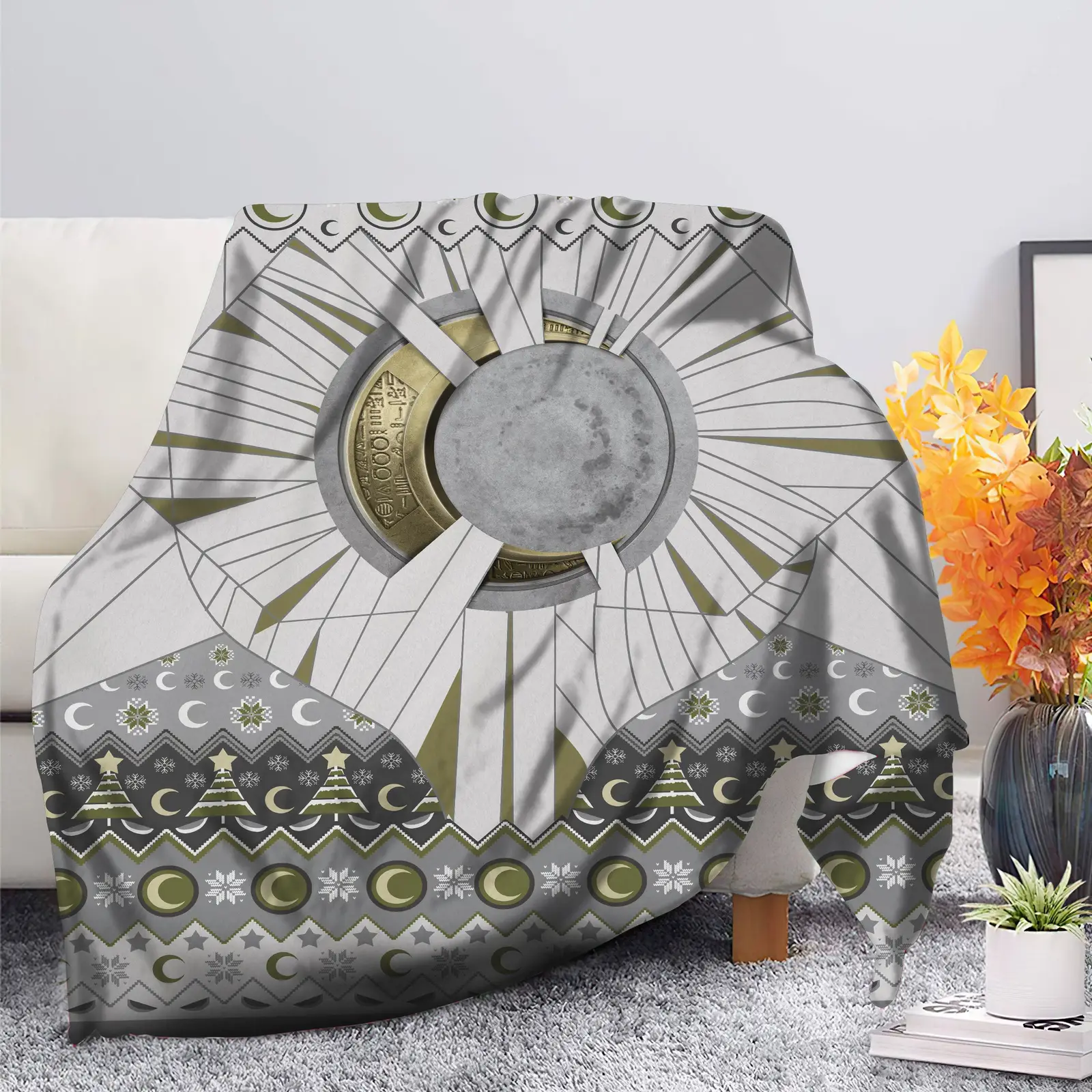 Moon Knight Ugly Christmas Blanket