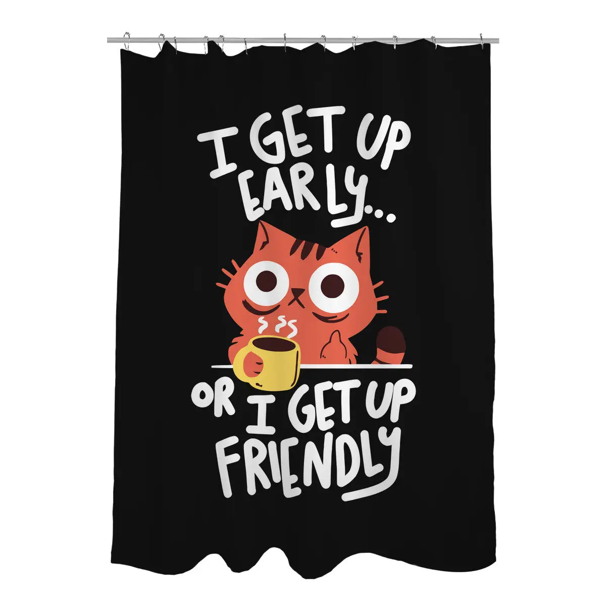 Morning Cat Shower Curtains