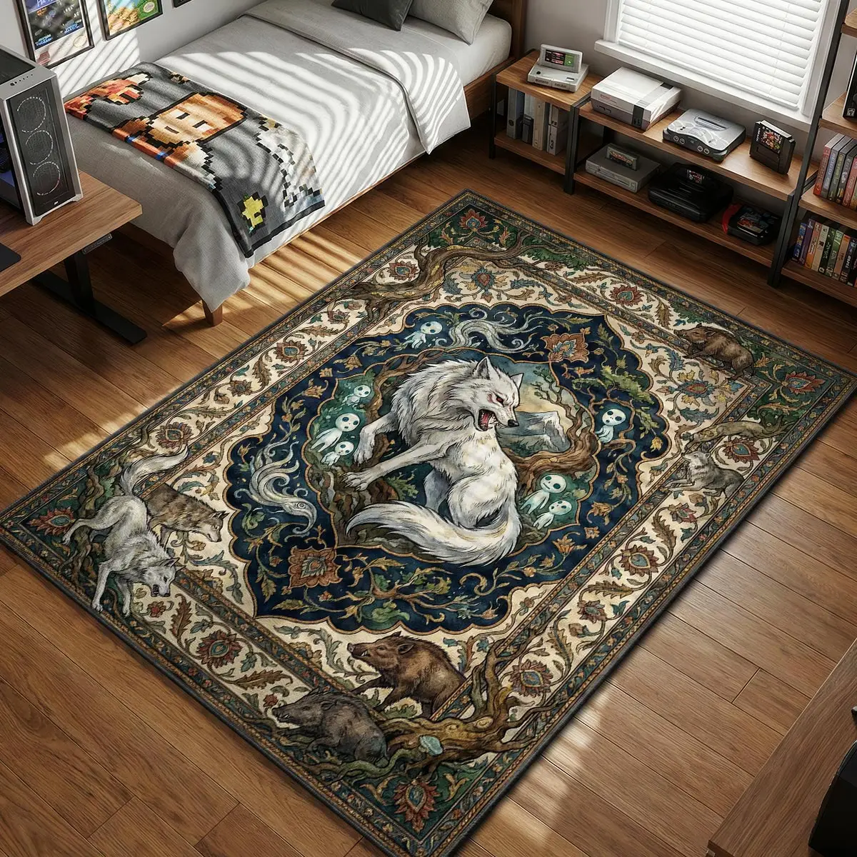 Moro Wolf God Rug - Princess Mononoke Chair Mat
