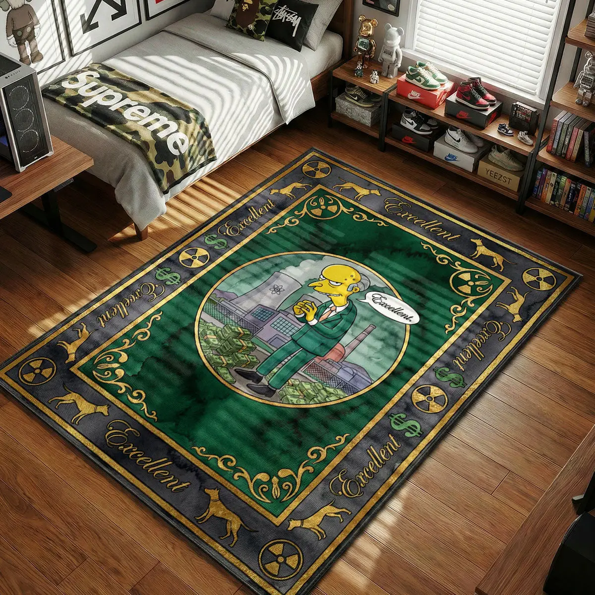 Mr. Burns Excellent Vintage Rug - The Simpsons Room Mat