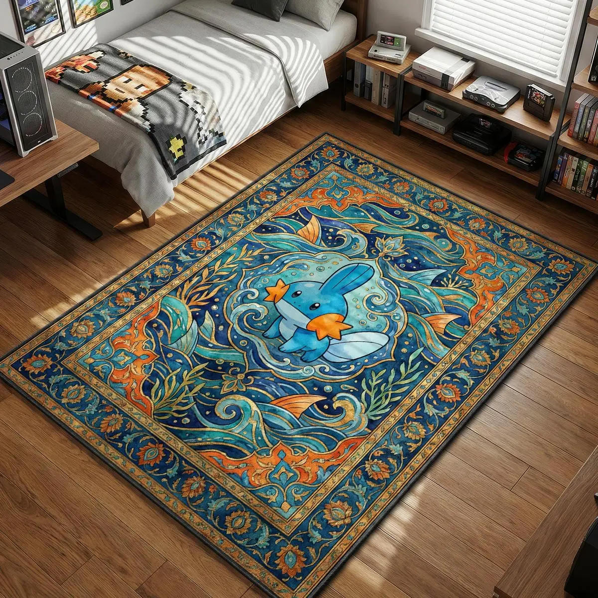 Mudkip Hydro Wave Rug - Pokemon Chair Mat