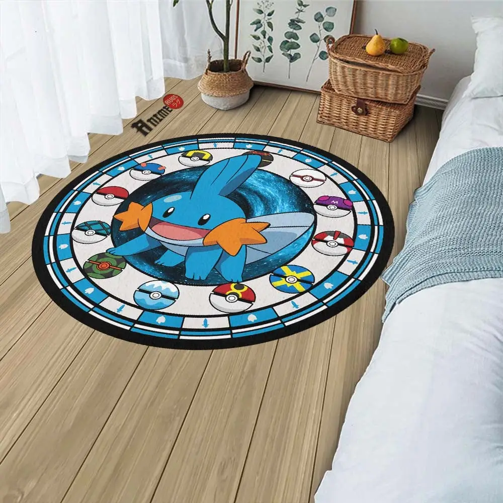 Mudkip Round Rug Custom Anime Room Mats