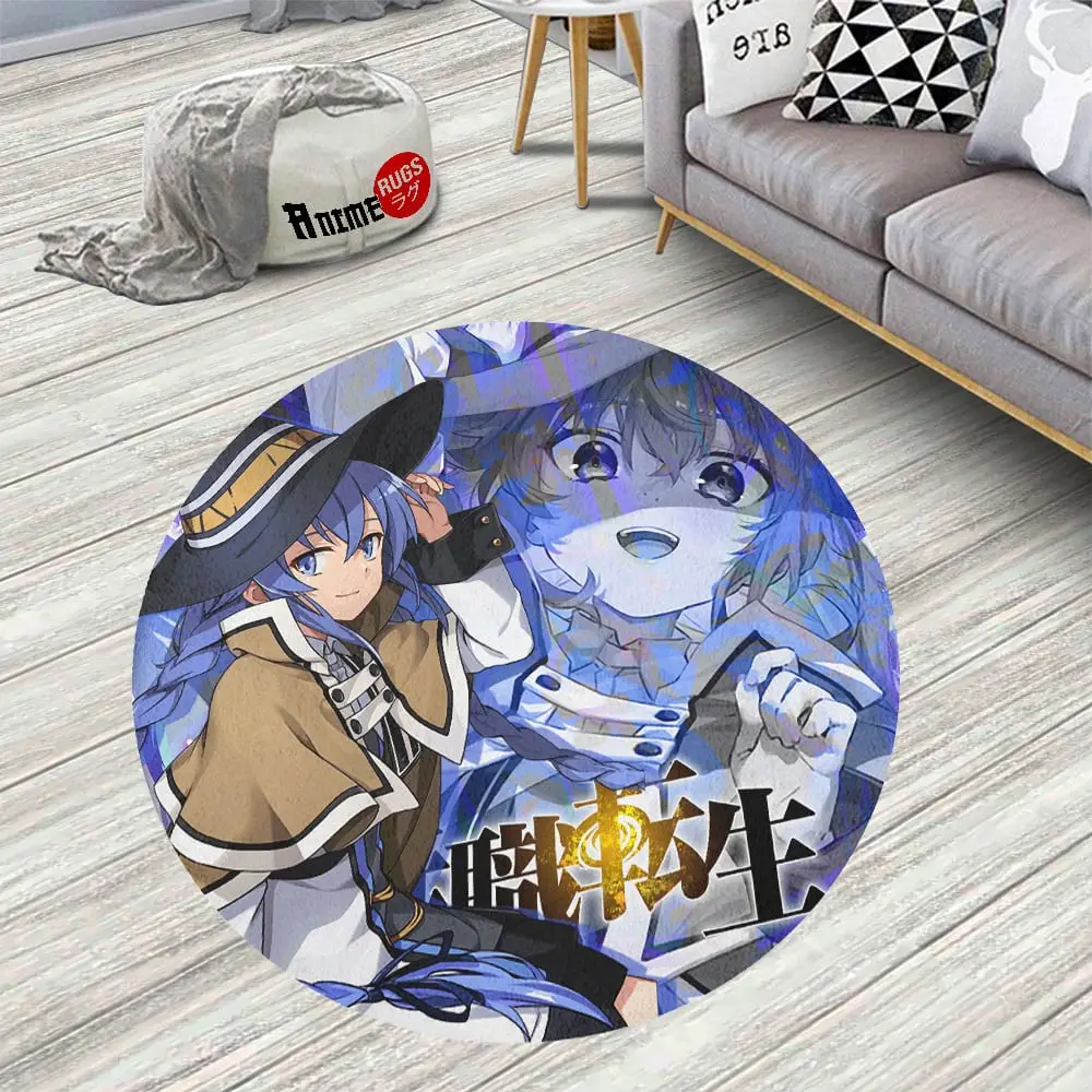 Mushoku Tensei Roxy Migurdia Round Rug Custom Circle Carpet