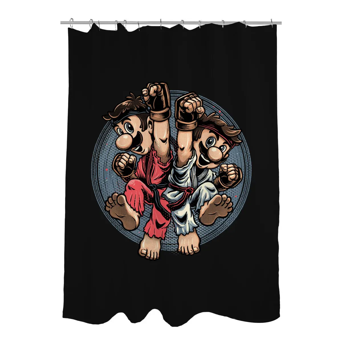 Mushroom Kingdom Martial Arts Shower Curtains